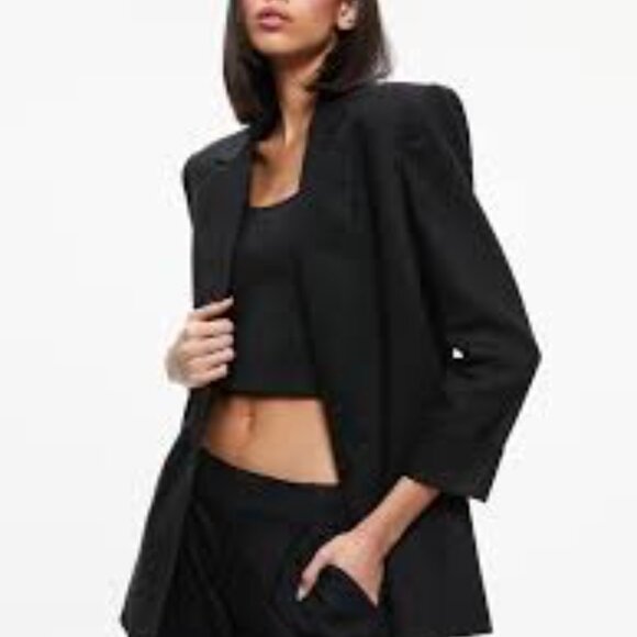 Alice + Olivia Classic Black Suit Jacket Size M - Picture 1 of 8
